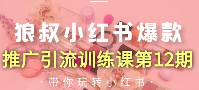 图片[1]_狼叔小红书爆款推广引流训练课第12期，手把手带你玩转小红书