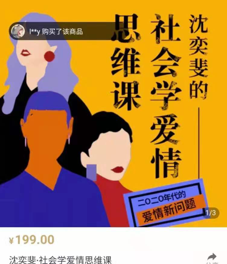 图片[1]_复旦沈奕斐的社会爱情思维课