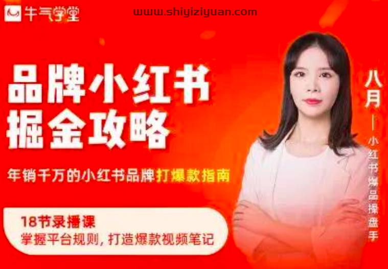 牛气学堂-品牌小红书掘金攻略,年销千万的小红书品牌打爆款指南_拾壹资源网