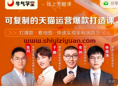 可复制的天猫运营爆款打造课_拾壹资源网