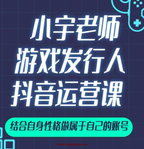 小宇老师《游戏发行人实战课》_拾壹资源网