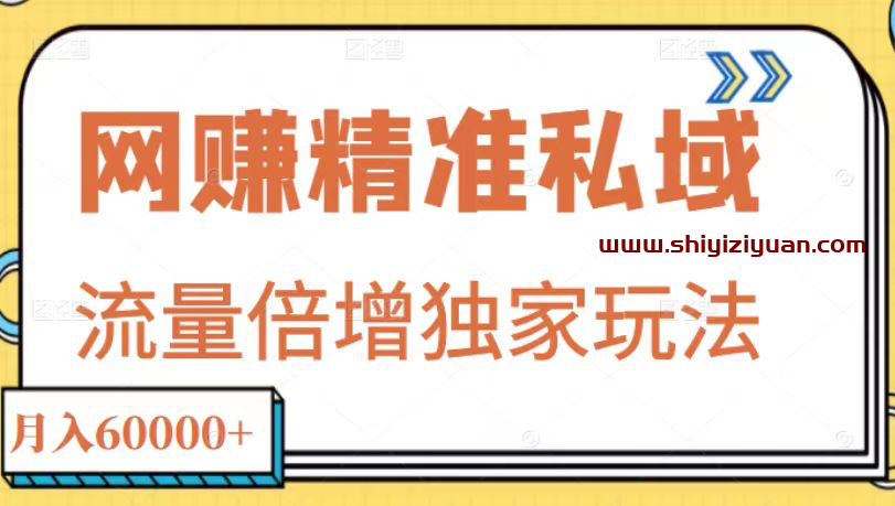 原力网赚精准私域月入60000+,流量倍增独家玩法_拾壹资源网