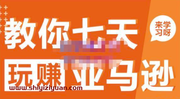 晟尧跨境·教你七天玩赚亚马逊,教你轻松玩赚亚马逊,适合小白学习_拾壹资源网