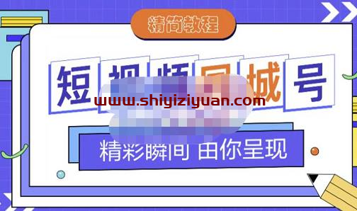 大东·短视频同城号教程,包括搭建思路,版面制作,文案内容,剪辑操作等_拾壹资源网