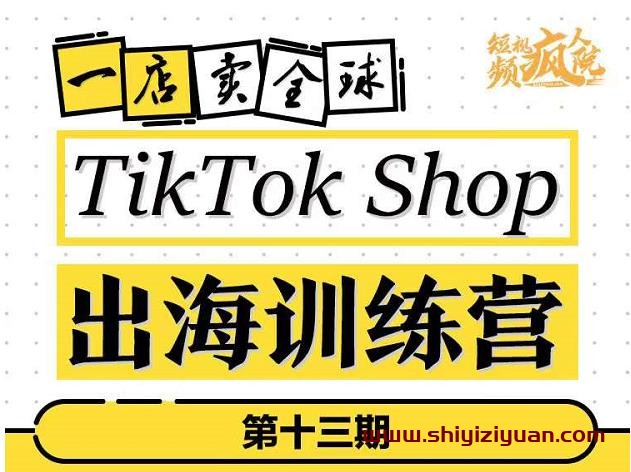 TikTokShop出海训练营(第十三期),打开全球流量新思维,出海抢占全球新流量,一店卖全球_拾壹资源网