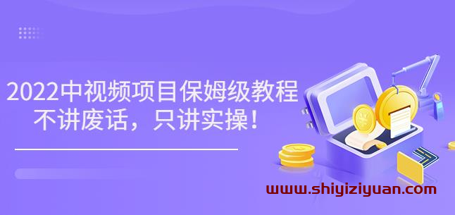 小淘7月收费项目《2022玩赚中视频保姆级教程》不讲废话，只讲实操（10节课)_拾壹资源网