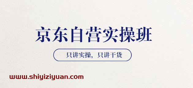 【京东自营实操班】只讲实操，只讲干货（28小时课程-共2期）价值4980_拾壹资源网