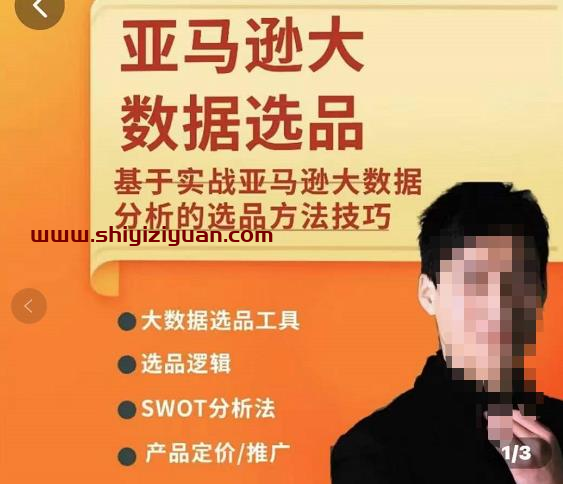 亚马逊大数据选品课：分析选品方法技巧，让你选品路上无烦恼_拾壹资源网