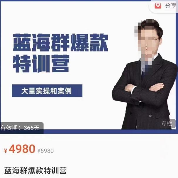无招店群·蓝海群爆款特训营,大量实操和案例_拾壹资源网