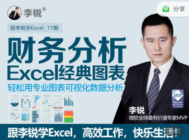 十七期:李锐Excel财务分析经典图表_拾壹资源网