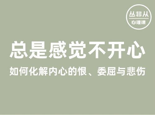 丛非从丨总是感觉不开心——如何化解内心的恨、委屈与悲伤_拾壹资源网