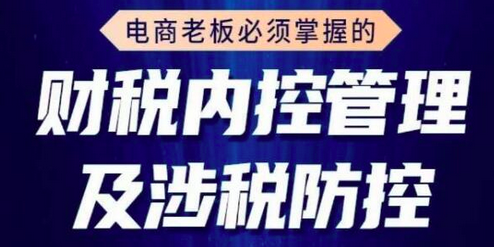 电商老板必须掌握的财税内控管理及涉税防控，解读新政下的税收政策，梳理公司财务架构_拾壹资源网