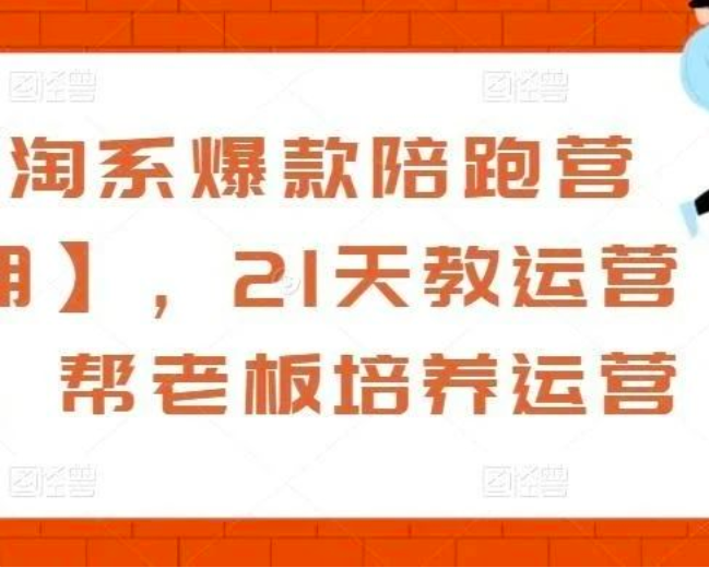 108将淘系爆款陪跑营【第11期】,21天教运营打爆款,帮老板培养运营_拾壹资源网