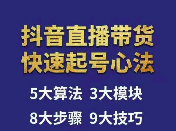 涛哥-直播带货起号心法，五大算法，三大模块，八大步骤，9个技巧抖音快速记号_拾壹资源网