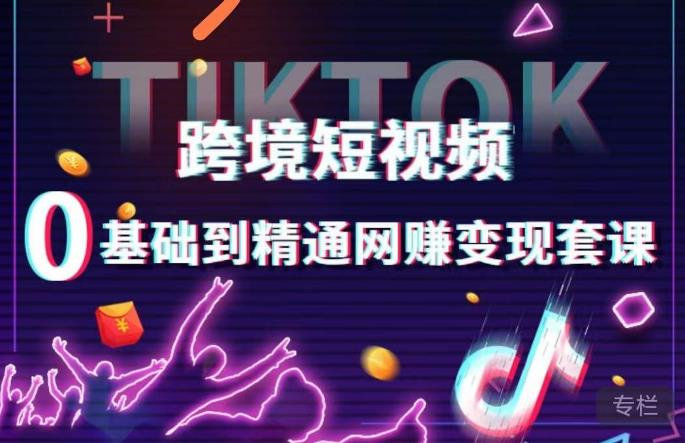 跨境短视频TIKTOK 0基础到精通网赚变现套课,跨境短视频独立站带货变现技巧_拾壹资源网