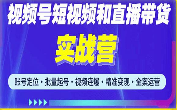 2023最新微信视频号引流和变现全套运营实战课程,小白也能玩转视频号短视频和直播运营_拾壹资源网