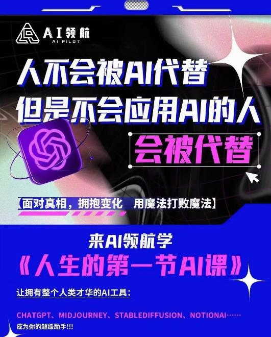 AI领航-人生第一节AI课，拉开你与普通工作者的距离！30位AI领域极客，汇集1000小时Al心得_拾壹资源网