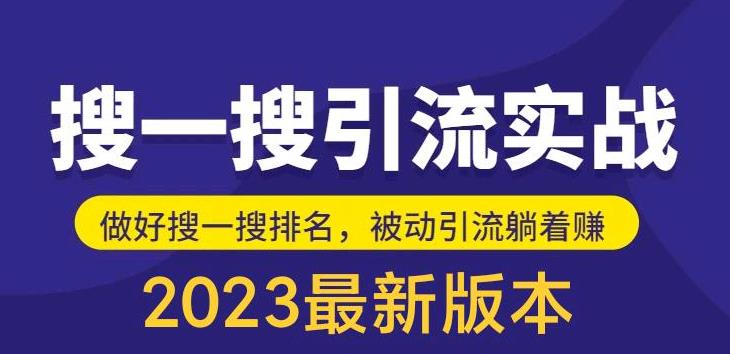 外面收费980的最新公众号搜一搜引流实训课,日引200+_拾壹资源网