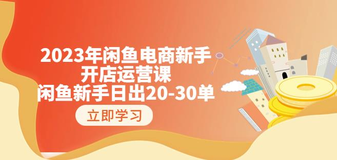 2023年闲鱼电商新手开店运营课:闲鱼新手日出20-30单(18节-实战干货)_拾壹资源网
