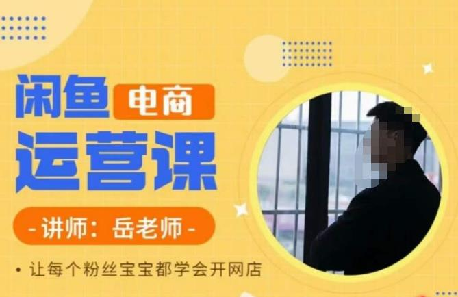 岳老师·闲鱼电商运营课,让每个粉丝宝宝都学会开网店_拾壹资源网