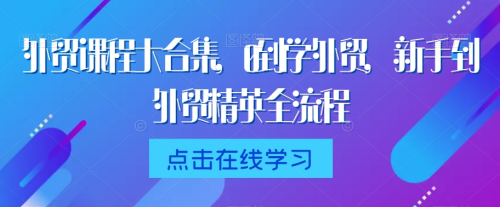 外贸课程大合集，0到1学外贸，新手到外贸精英全流程_拾壹资源网