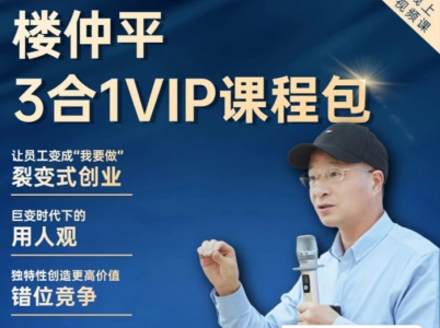楼仲平VIP课程三合一《用人观》《错位竞争》《自主制创业》 2024最新版_拾壹资源网