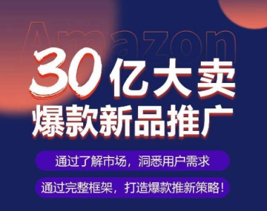 亚马逊·30亿大卖爆款新品推广,可复制、全程案例实操的爆款推新SOP_拾壹资源网