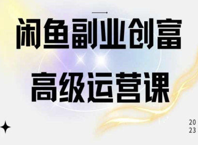 闲鱼电商运营高级课程，一部手机学会闲鱼开店赚钱_拾壹资源网