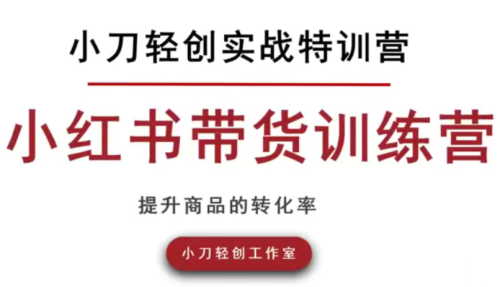 小刀轻创实战小红书开店，小红书带货训练营，素人可以参与的风口_拾壹资源网