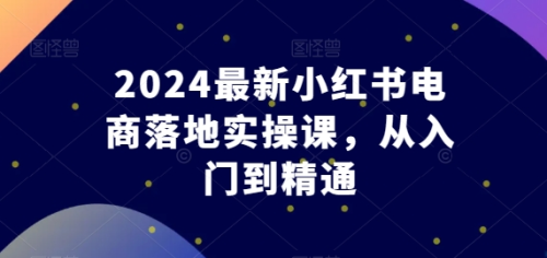 东哥电商2024最新小红书电商落地实操课，从入门到精通_拾壹资源网