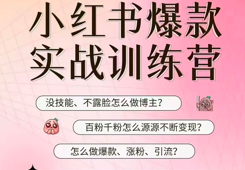 图片[1]_花生的书桌·小红书训练营12期，从定位、到起号、到变现全路径，带你快速打通爆款任督二脉