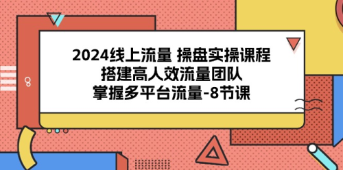 2024线上流量操盘实操课程,搭建高人效流量团队,掌握多平台流量_拾壹资源网