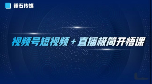 频号短视频+直播极简开悟课:抓住视频号风口,流量红利_拾壹资源网