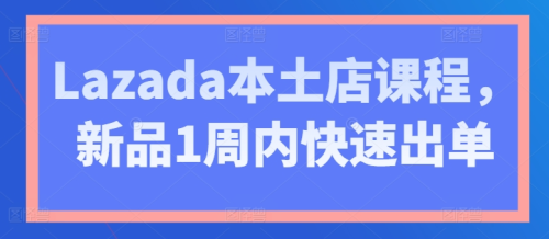 Lazada本土店课程，新品1周内快速出单_拾壹资源网
