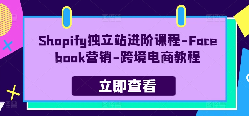 图片[1]_[青蛙学堂]Shopify独立站进阶课程-Facebook营销-跨境电商教程