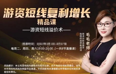 毛毛老师游资短线复利增长游资短线溢价术视频课_拾壹资源网