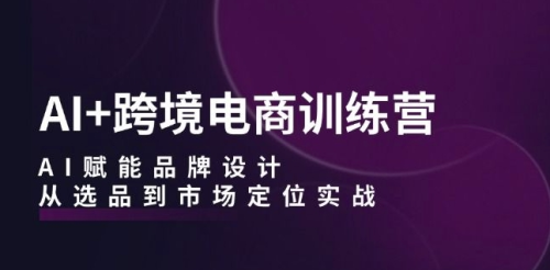 AI+跨境电商训练营：AI赋能品牌设计，从选品到市场定位实战_拾壹资源网