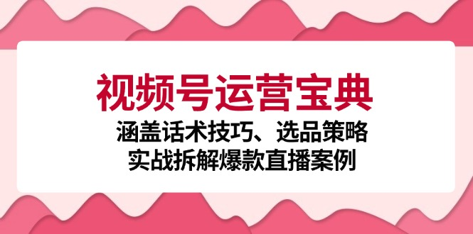 图片[1]_视频号运营宝典：涵盖话术技巧、选品策略、实战拆解爆款直播案例