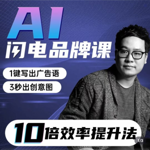 严老师AI闪电品牌课,一键写广告语,3秒出创意图,7天打造品牌,引爆流量_拾壹资源网