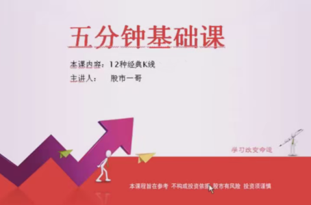 股市一哥:12种经典K线形态基础视频课程_拾壹资源网
