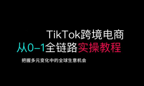 TikTok跨境电商从0-1全链路全方位实操教程，把握多元变化中的全球生意机会_拾壹资源网