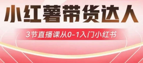 交个朋友-小红薯达人带货启航计划，3节直播课从0-1入门小红书_拾壹资源网