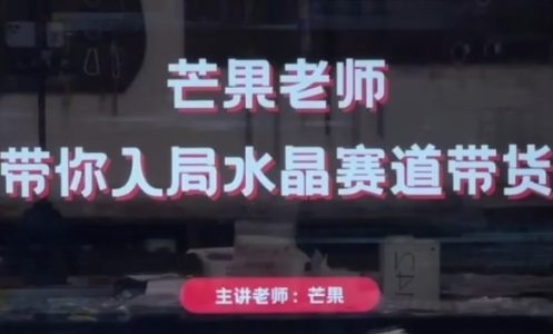 芒果老师·带你入局水晶赛道带货,助你开启水晶直播带货事业_拾壹资源网