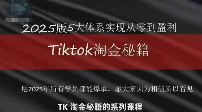 图片[1]_TikTok跨境2025淘金秘籍，2025TikTok从0到盈利变现