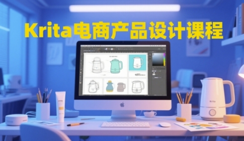 Krita电商产品设计课程,掌握从工具使用到创意落地的全链路设计能力_拾壹资源网