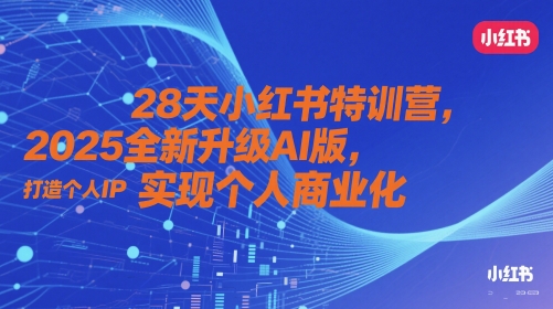 夏九九28天小红书特训营，2025全新升级AI版，打造个人IP，实现个人商业化_拾壹资源网