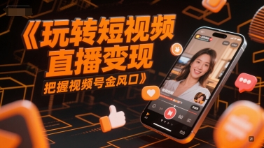 玩转短视频直播变现,把握视频号金风口_拾壹资源网