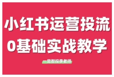 李老师小红书运营投流,小红书广告投放从0到1的实战课,学完即可开始投放_拾壹资源网