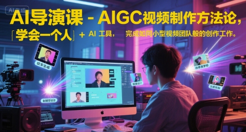 AI导演课-余博士AIGC视频制作方法论,学会一个人+AI工具,完成如同小型视频团队般的创作工作,实现导演梦_拾壹资源网