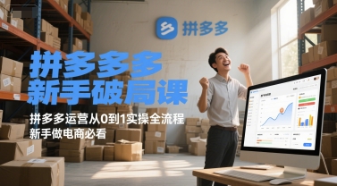 大海-拼多多新手破局课，拼多多运营从0到1实操全流程，新手做电商必看_拾壹资源网